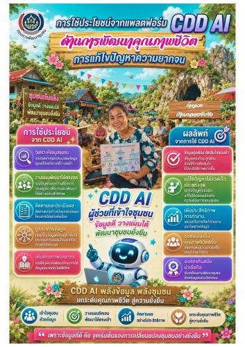 สพอ.เนินมะปราง ประชาสัมพันธ์การใช้ประโยชน์ “CDD AI Chatbot”