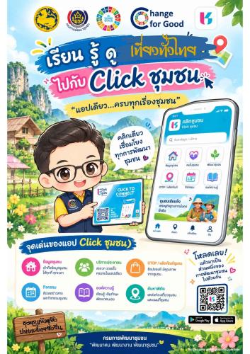 สพอ.เนินมะปราง ส่งเสริมการใช้ประโยชน์แอปพลิเคชัน "Click ชุมชน" 
